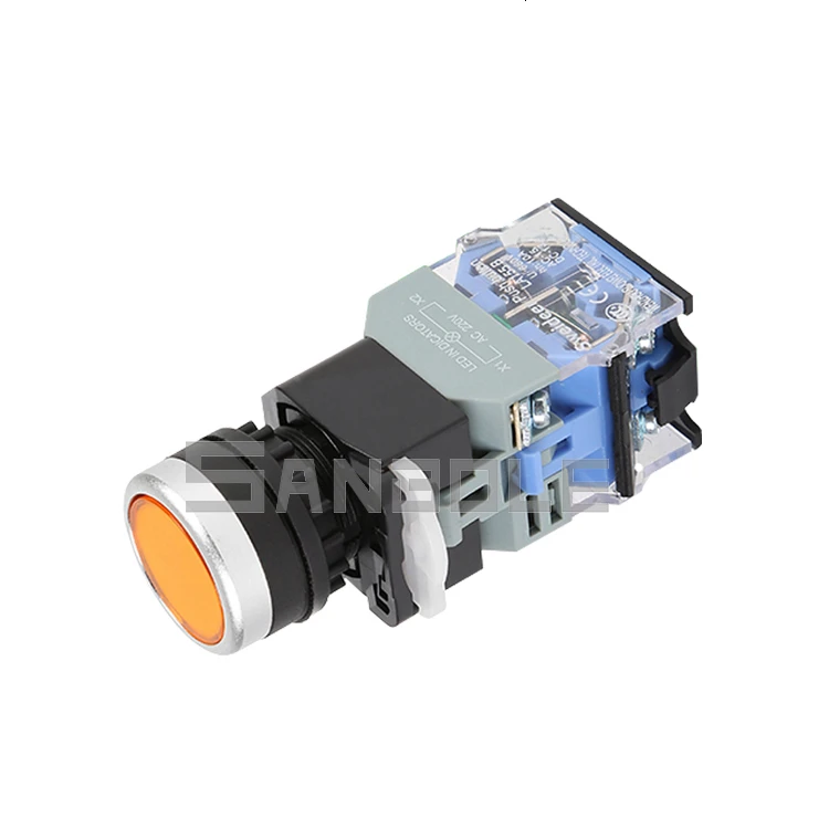 Переключатель с кнопкой устройство для сброса/фиксации 22 мм ON OFF Блокировка