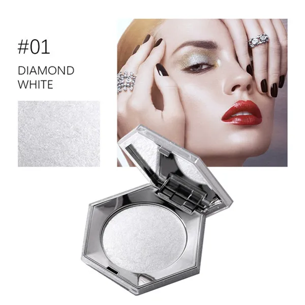 Алмазная Шестигранная блестящая пудра, высокий светильник, пудра для лица, натуральный макияж, осветляющая косметика