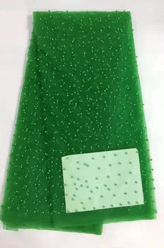 

New style French net lace fabric,Beaded lace fabric African tulle mesh lace fabric high quality for sexy dress M1040