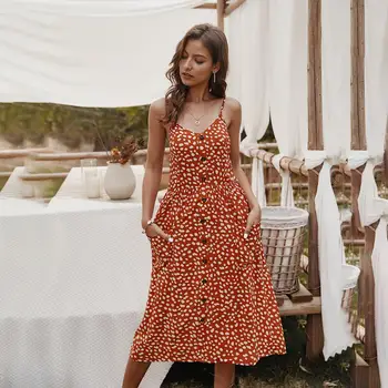 

Woman Long Dress Leopard Print Sexy Strapless Backless Casual Summer Sundresses New Arrival 2020 Spaghetti Strap Clothes White