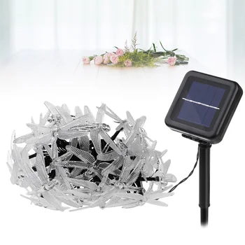 

6M 30 LEDs Solar Dragonfly String Light Outdoor Waterproof Holiday Decoration Light String 8 Modes Fairy Lamp