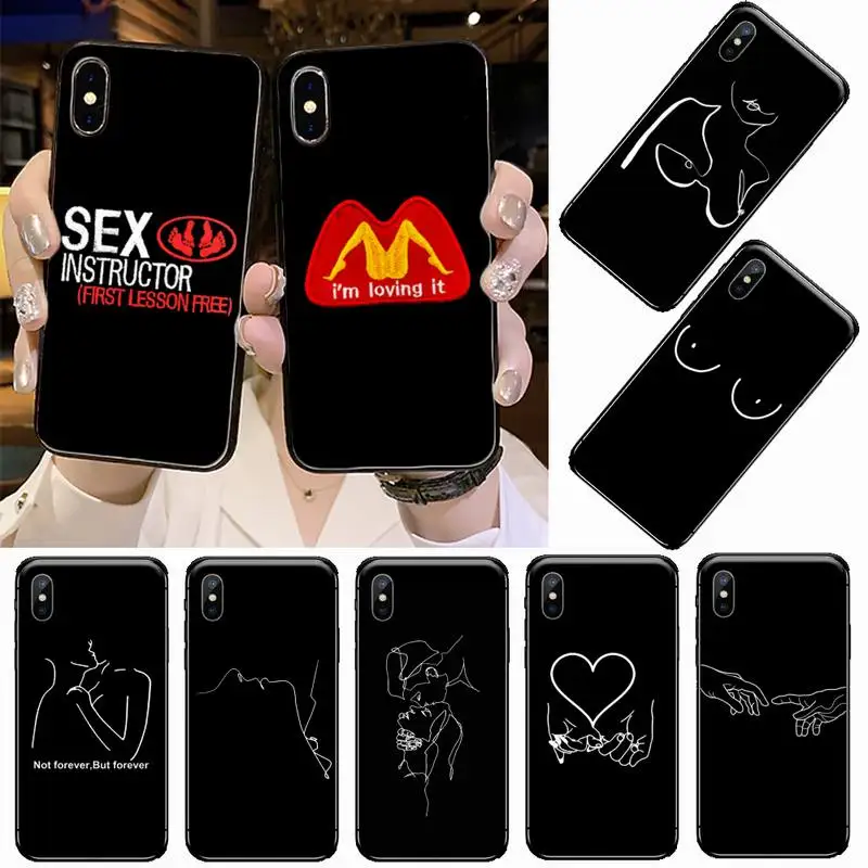 Sex Girl Chest Abstract Line Kiss Phone Case for iPhone 11 12 pro XS MAX 8 7 6 6S Plus X 5S SE 2020 XR Sex Girl Chest Abstract Line Kiss Phone Case for iPhone 11 12 pro XS MAX 8 7 6 6S Plus X 5S SE 2020 XR