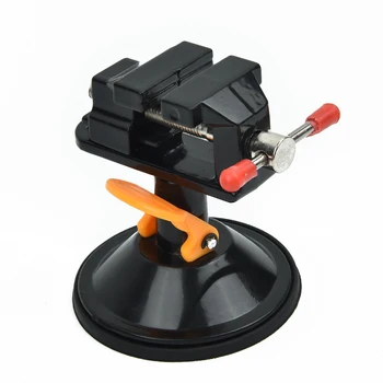 

Clamp Bench Vise Workshop Parts 55mm Silver 360 Degree Mini Table Suction