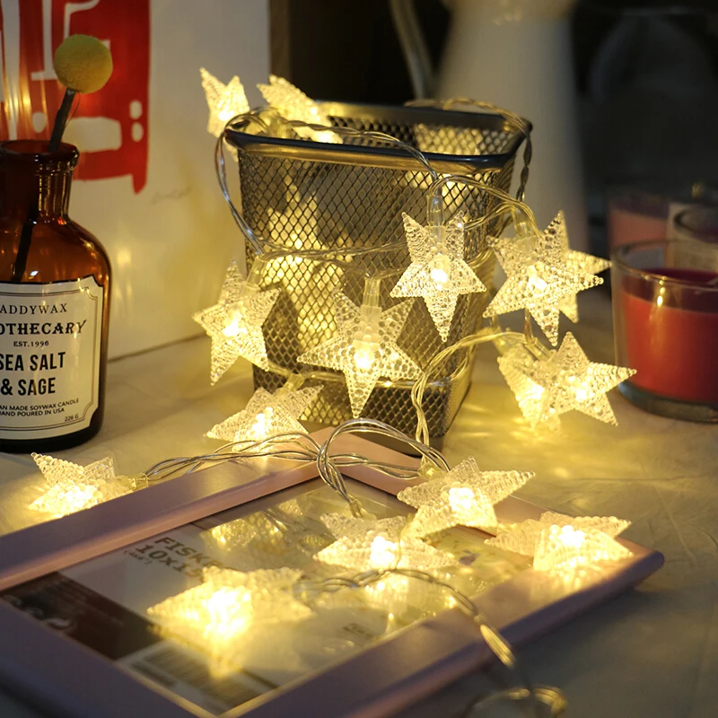 

YINUO CANDLE 6/7.5/10M LED Star String Lights Fairy Garland LED Christmas Lights for Home Christmas Wedding Party Decoration