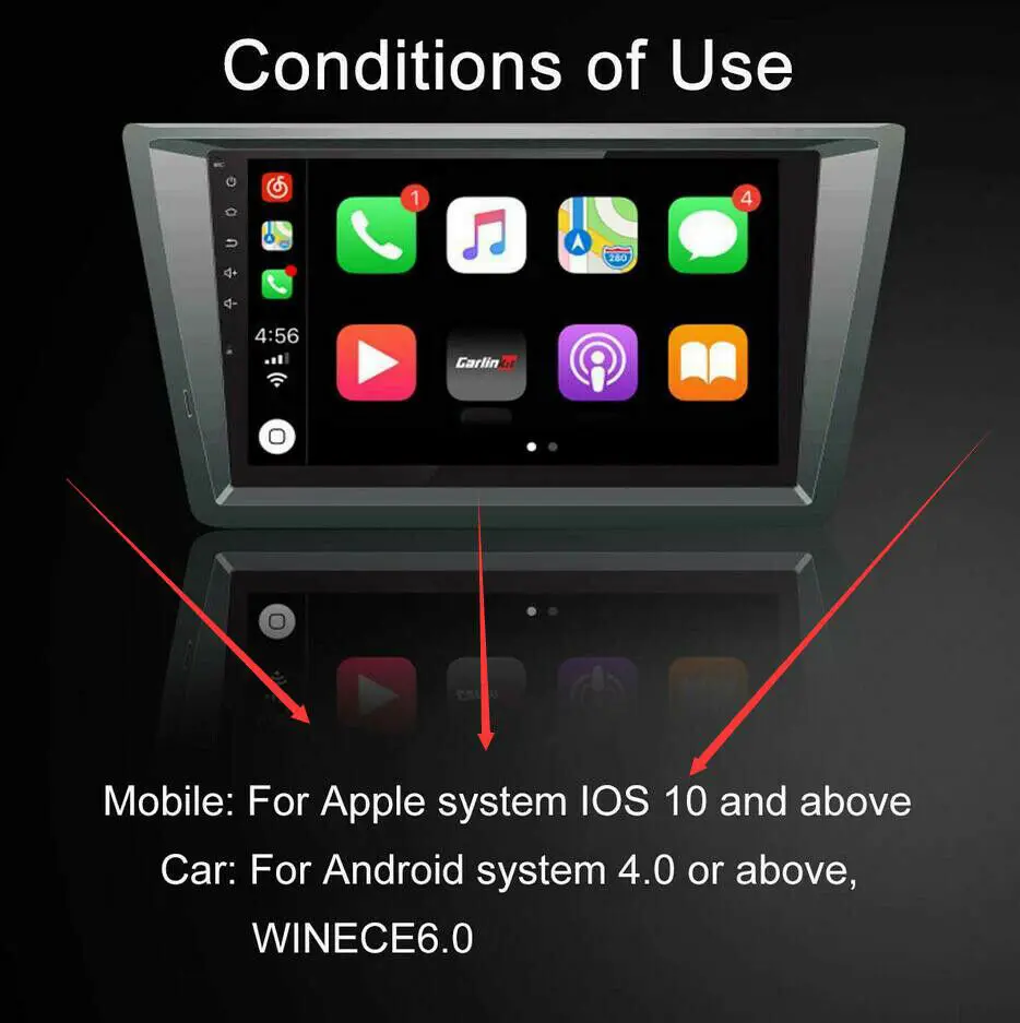 Авто навигация музыка USB CarPlay Ключ адаптер для Android iOS зеркало в форме яблока Autolink Smart Link