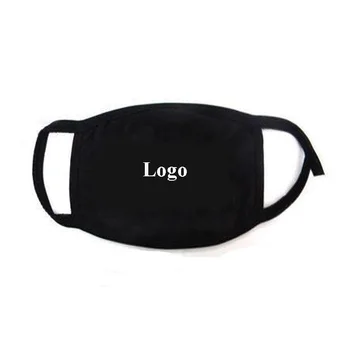 

Kpop Customized Cotton Face Mask Any Logo Dust Proof Warm Mask Black Color