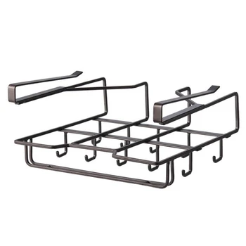 

Hanging Cutting Board Holder Stand Storage Clip-on Hook Kitchen Cook Ware Organizer Rack over the Cabinet Door