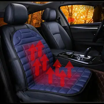 

Heated Car Seat Cushion Cover Auto 12V Heating Heater Warmer Pad Winter Blue Auto Covers Interior Accessories Protective Polyes
