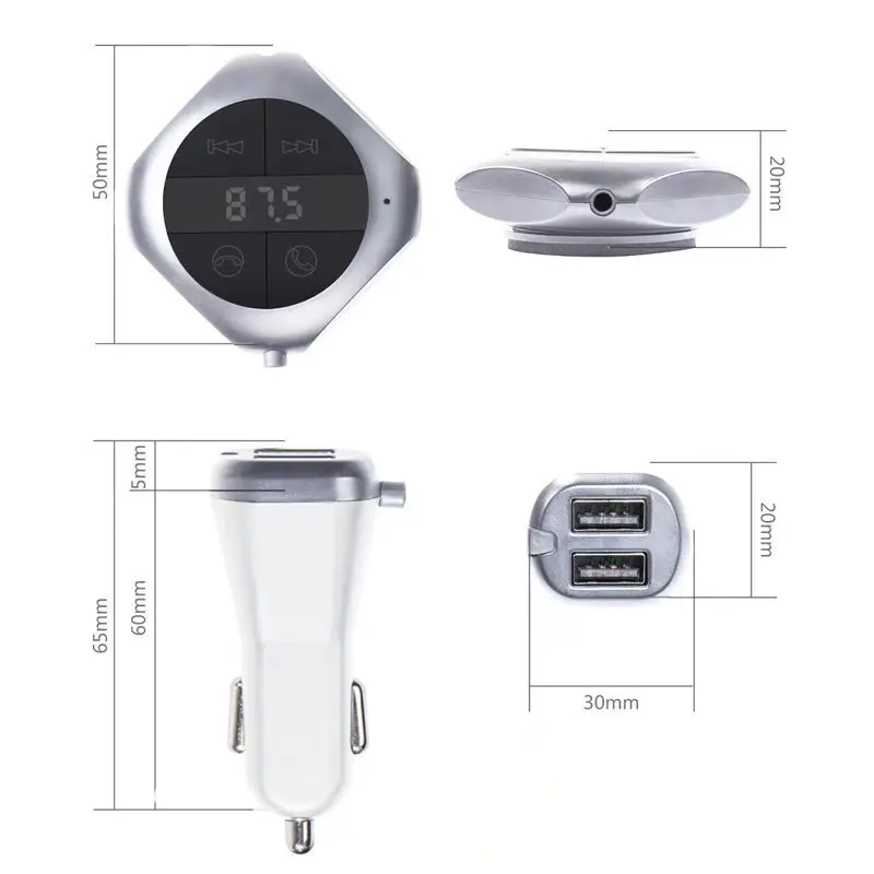 Q7s автомобильный комплект громкой связи Bluetooth автомобильное Usb зарядное