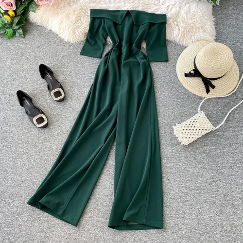 Новая мода Женская одежда комбинезон - Цвет: green