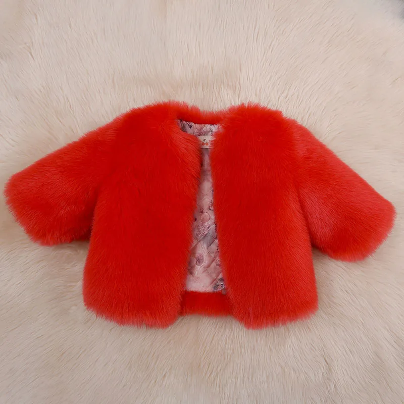 VFOCHI куртка из искусственного меха для девочек Модное детское теплое пальто с мехом осенне-зимняя куртка для маленьких девочек верхняя одежда с длинными рукавами, куртка из искусственного меха