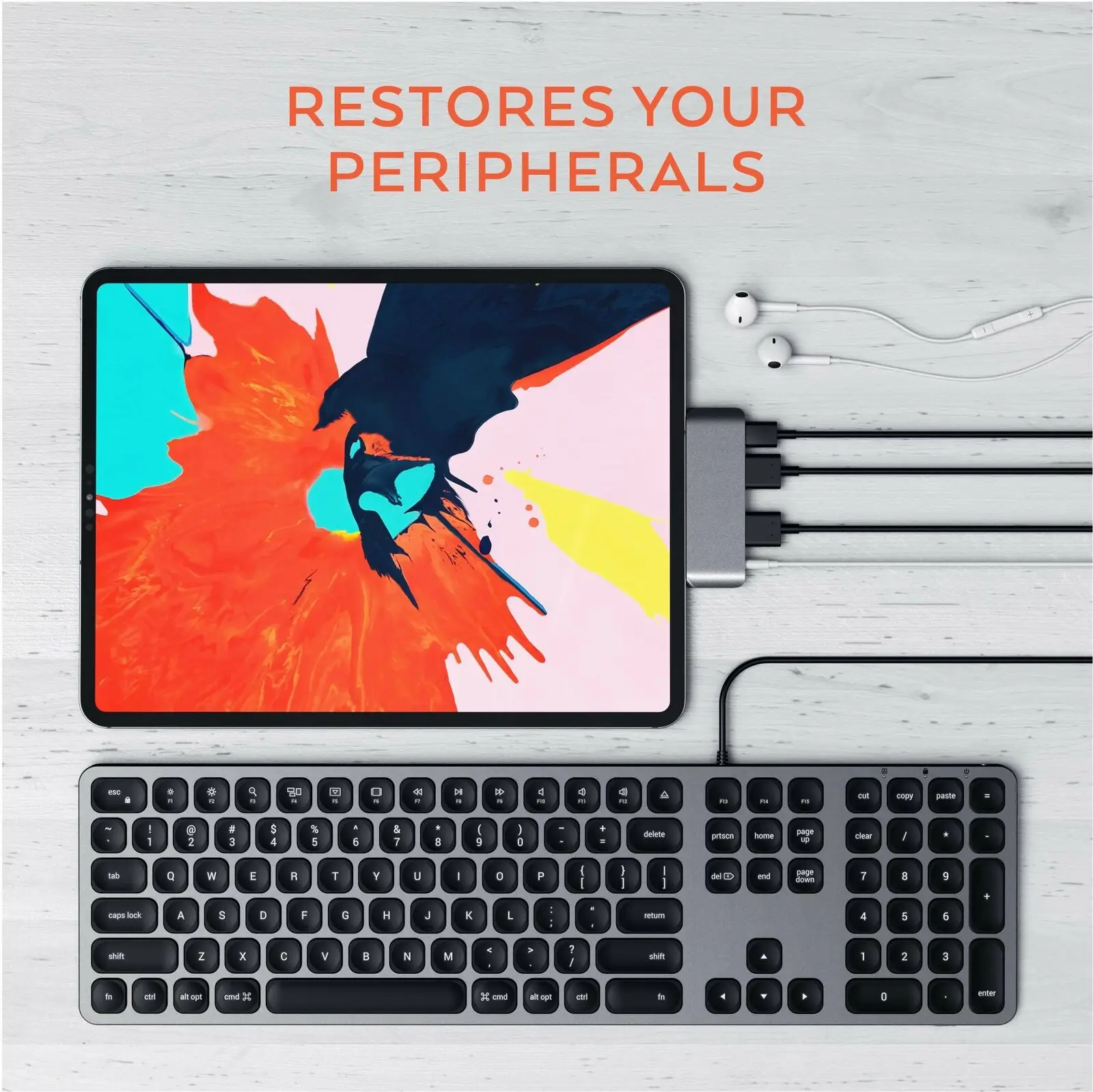 Satechi Алюминиевый адаптер type-C Mobile Pro Hub с USB-C зарядка PD 4K HDMI для iPad Pro samsung