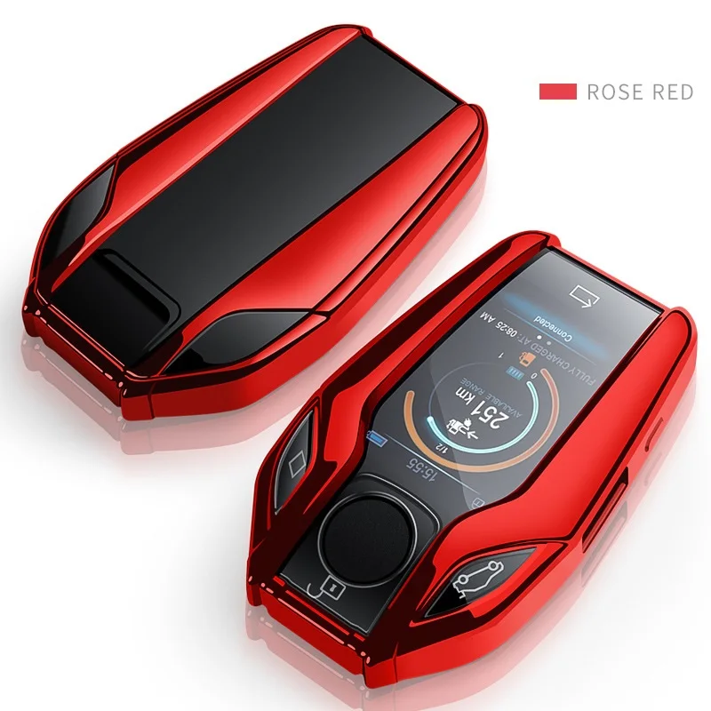 Key Case Key Case Cover Car Key Shell Flip Key Fob Shell Car Key Blocker Car Key Shielding Box Faraday Key Fob Protector TPU Car Fully Key Case LED Display Key Cover Case For BMW 5 7 series G11 G12 G30 G31 G32 i8 I12 I15 G01 X3 G02 X4 G05 X5 G07 X7