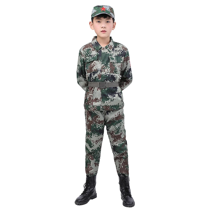 Солдат Косплей Камуфляжный армейский костюм Маскировка тактическая необычная одежда костюм на Хэллоуин для детей вечерние Военная Униформа команда