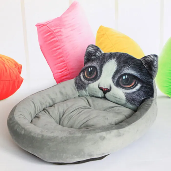 Pet Dog Nest Soft Comfortable Cartoon Printed Warm Cats House Sleeping Bag Mat Pet Supplies SLC88