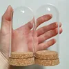 72 x Glass Dome Cover Cloche Bell Jar With Round Cork Base Table Garden Wedding DIY Display Case D5X H10cm 2