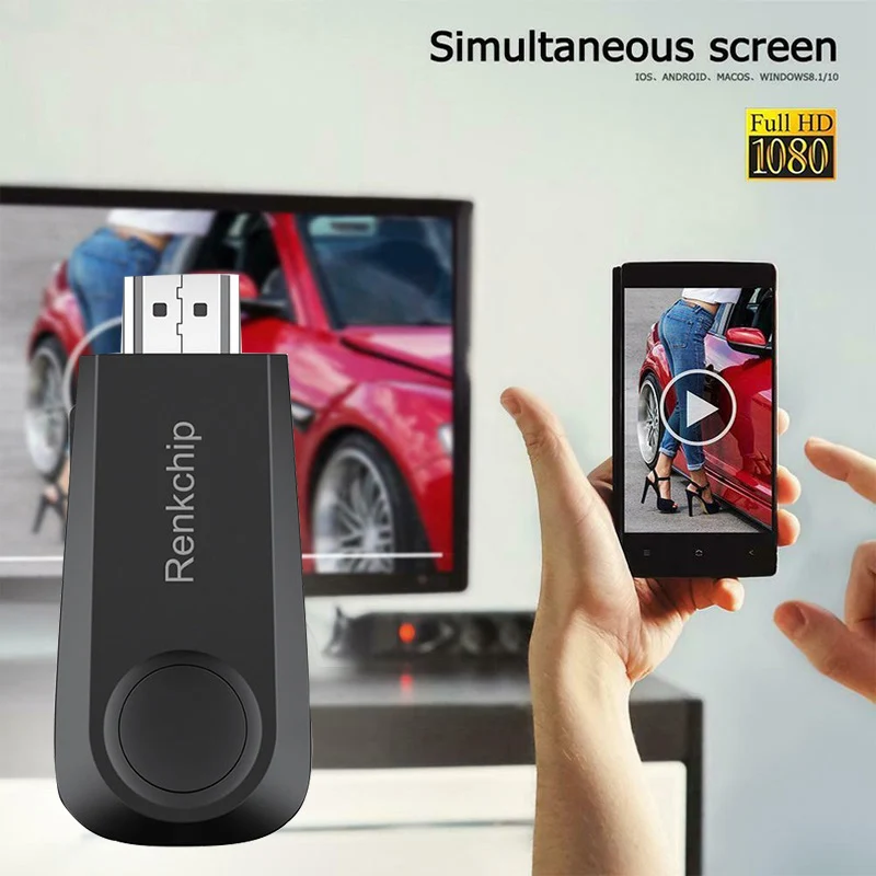 Comment Caster Sur Mi Tv Stick Mirascreen – Dongle de partage d'écran sans fil, wi fi 1080P, Anycast
