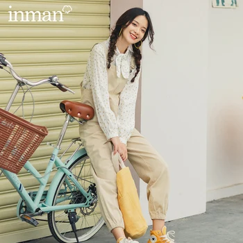 

INMAN 2020 Spring New Arrival Literary Age Reducing Adjustable Strap Tighten Up Legs Women Girl Overalls