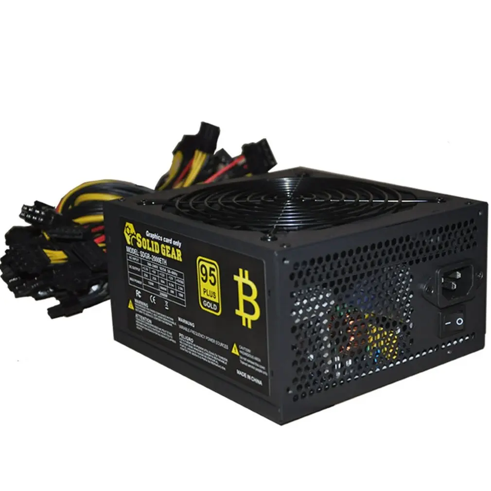 

High Efficiency 2000W Max Server PSU Power Supply Mining Machine Power Supply For ATX For Gold Mining Support Up To 8 GPU