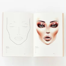 A4 Facechart Paper Makeup Notebook Professional Makeup Artist Practice Template Make up Drawing Book