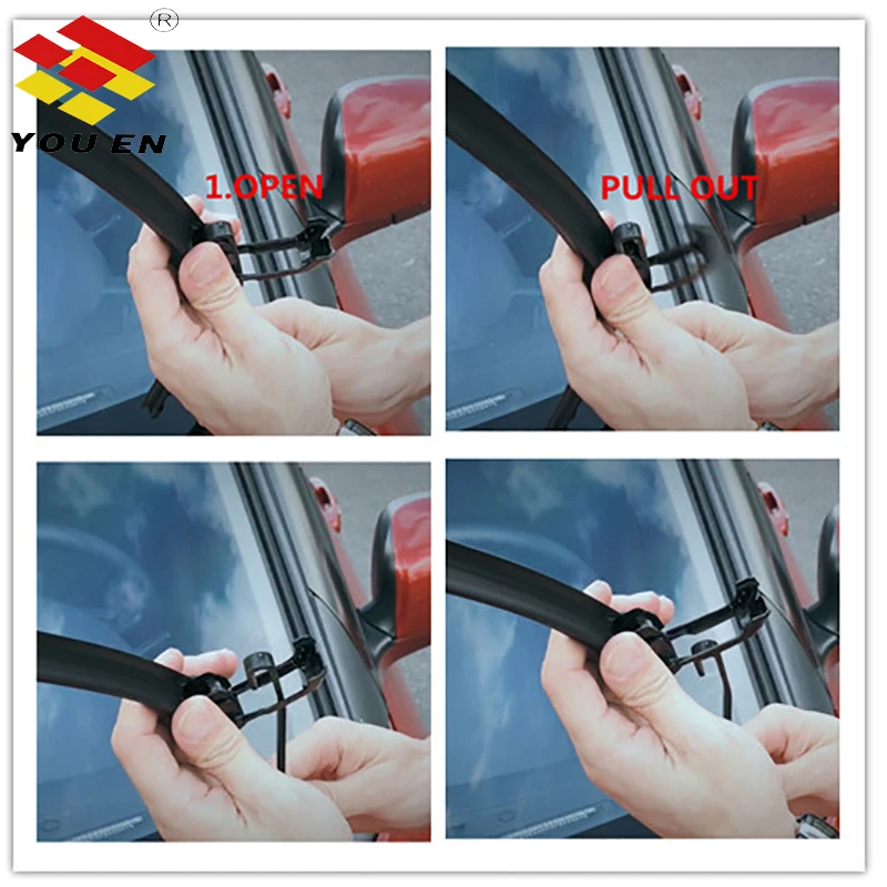 Стеклоочистители YOUEN для Peugeot 206 2001 2002 2003 2004 2005 2006 автомобильные мягкие резиновые