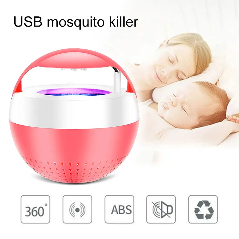 

Mosquito Lamp Mosquito Light USB Blue/Red Insect Trap Pest Bug Flying Insects Electric Voiceless Zapper Creative DC5V
