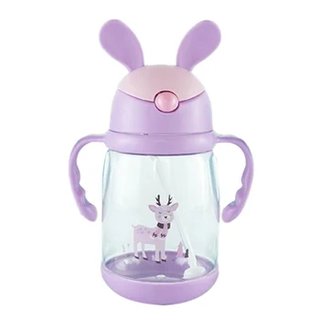 

Kids Water Cup Creative Cartoon Baby Feeding Cups With Straws Leakproof Water Bottles Outdoor Portable Children's Cups ahaot