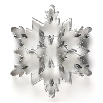 

19cm 3D Christmas Snowflake Cookie Cutter Cake Mold Tools Stainless Steel Gingerbread Shaped Biscuit Mold Kitchen Cake Tools