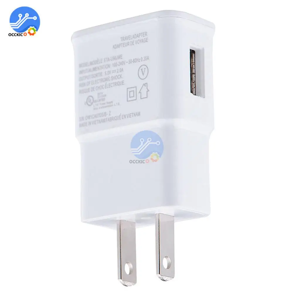 5V 2A USB Зарядное устройство головка Американский штекер Адаптер Мощность адаптер Белый 1-Порты и разъёмы стены Зарядное устройство Быстрая зарядка для путешествий бытовой