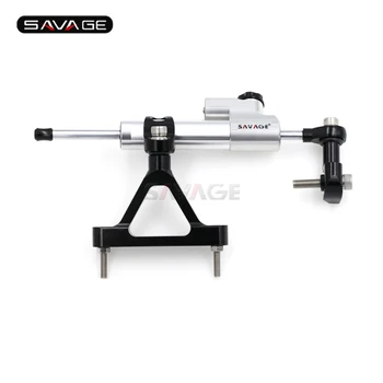 

Steering Damper Adjustable Stabilizer For KAWASAKI ZX6R NINJA 2007-2008 Motorcycle Linear Reverse Safety Kit CNC Bracket ZX-6R