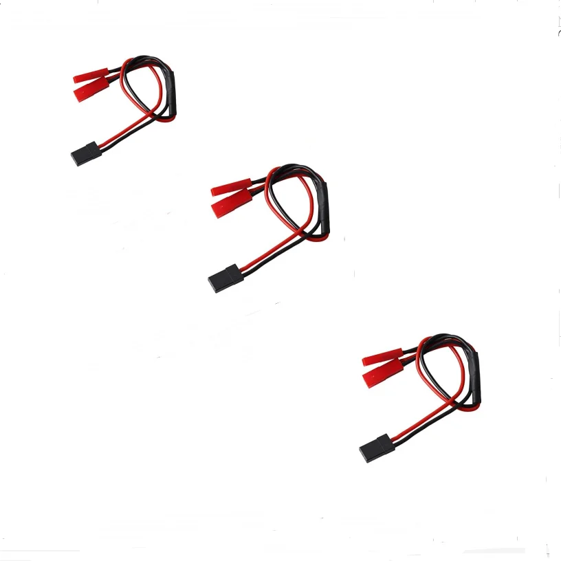3-teiliges Set: 1 JR-Servostecker auf 2 JST-Buchsen Y-Stecker Kabelverteiler mit 20AWG Silikonkabel für RC-Flugzeuge, Autos und Boote – Detail 2