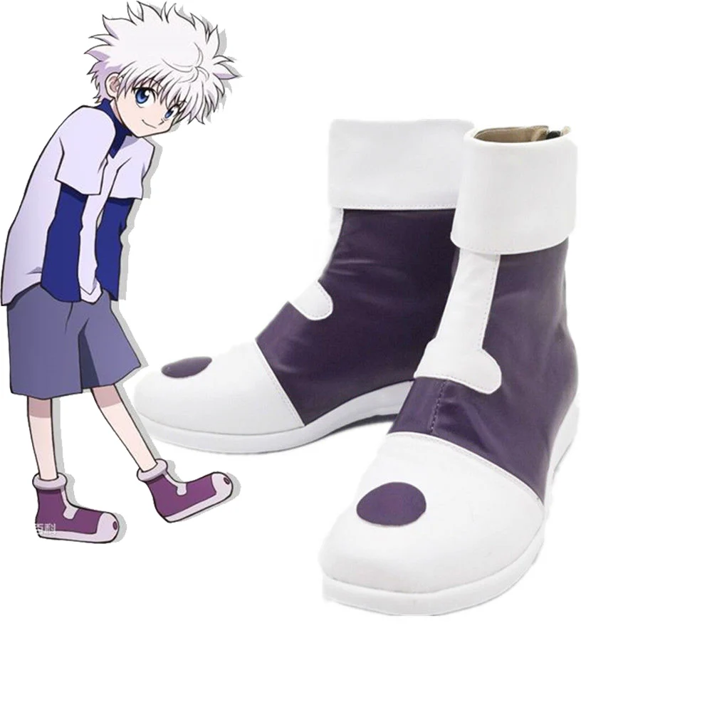 Ботинки для косплея Hunter X Killua Zoldyck ботинки аниме Хэллоуин |