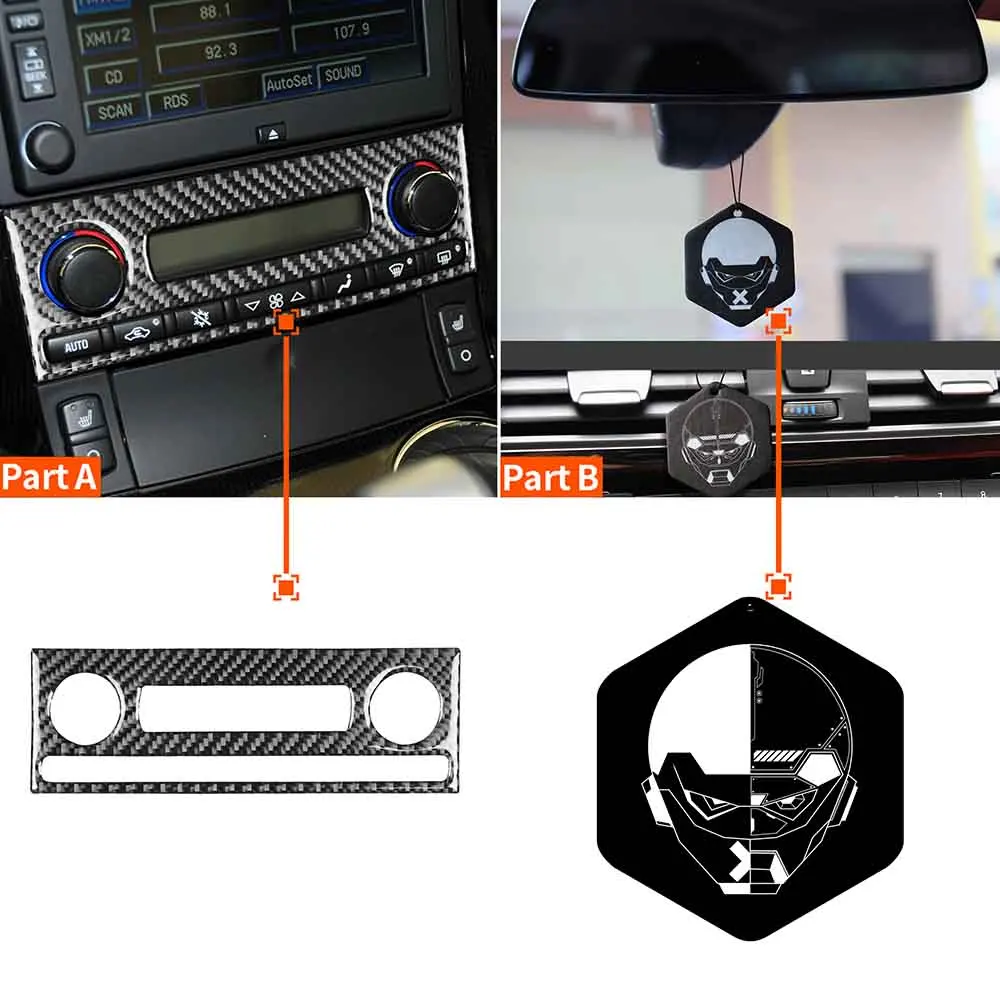 

Carbon Fiber AC Button Panel Sticker Trim For Chevrolet Corvette C6 2005-2007