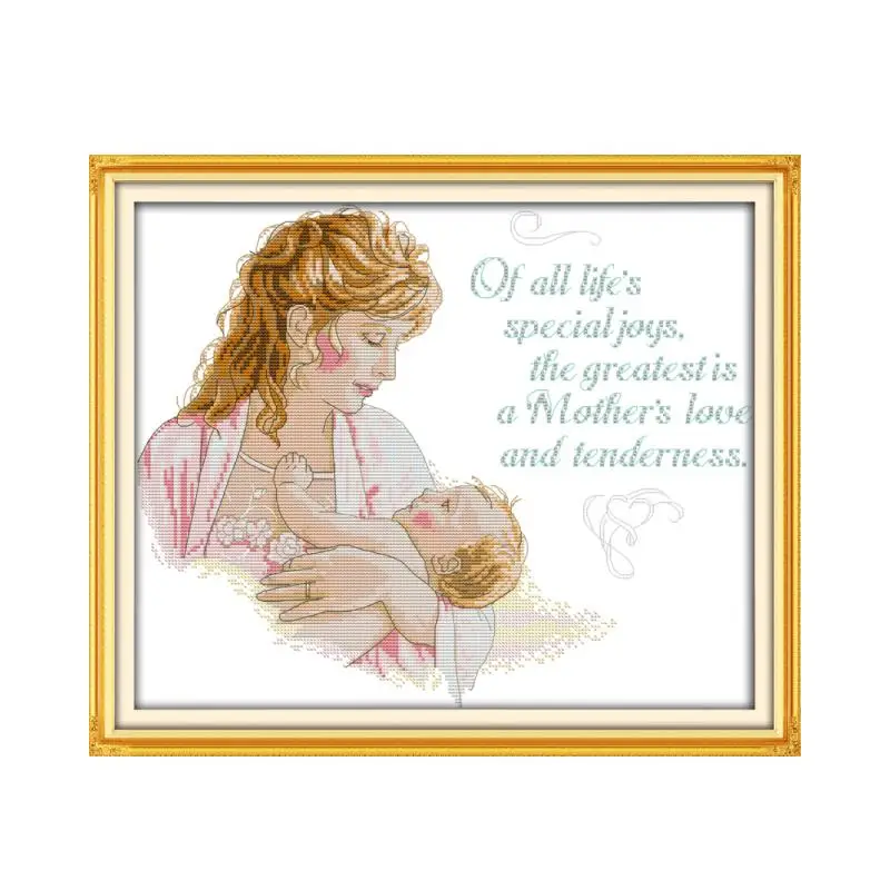 Deep love of mother and son(4) cross stitch kit people 18ct 14ct 11ct count print canvas stitches embroidery DIY handmade | Дом и сад