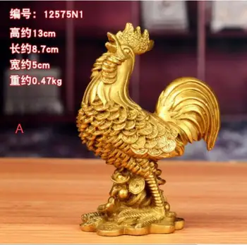 

Pure copper rooster zodiac money chicken Feng Shui home crafts ornaments