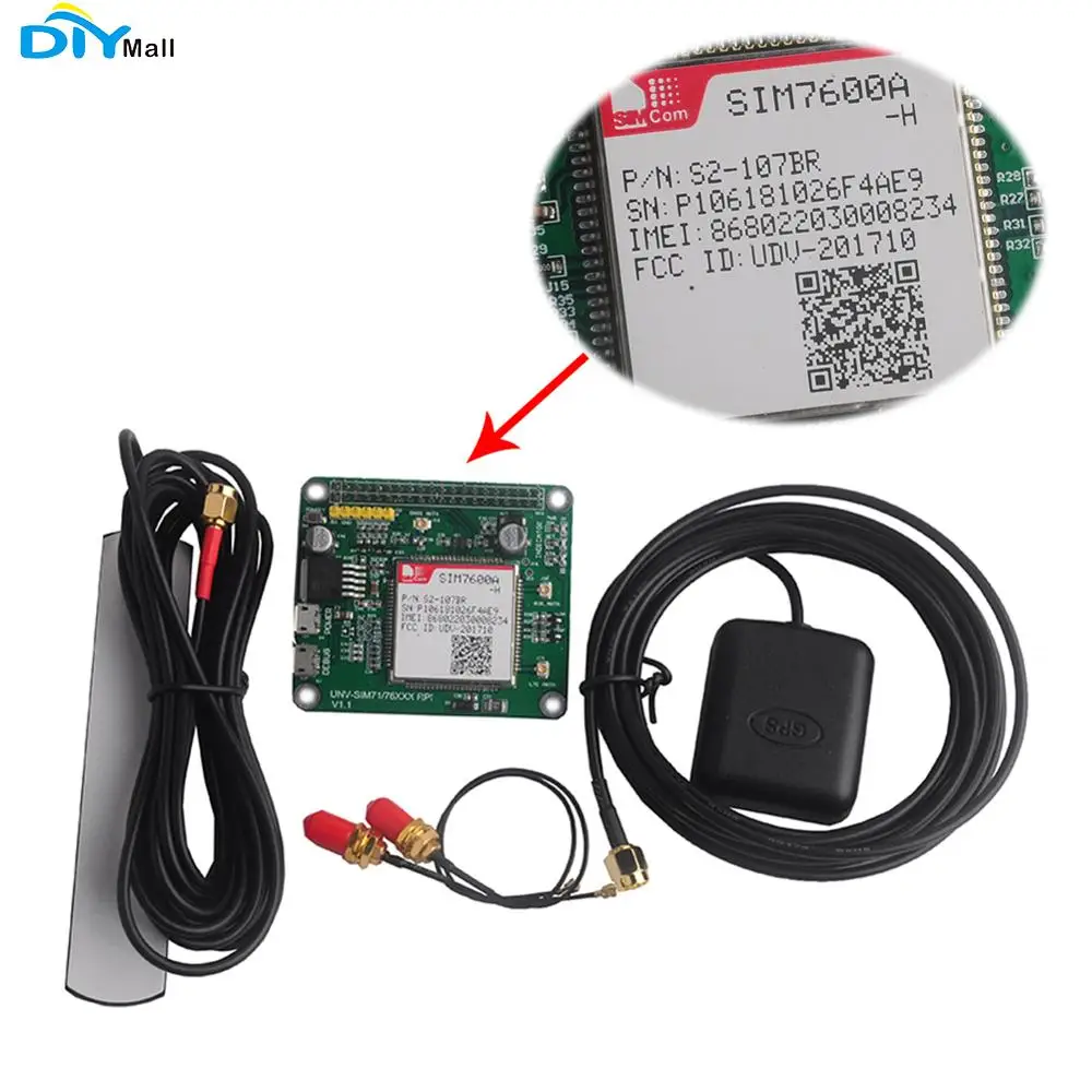 4G макетная плата для Arduino Raspberry Pi RPI LTE CAT-4 аудио GSM gps Плата расширения 150MPS SIM7600A-H