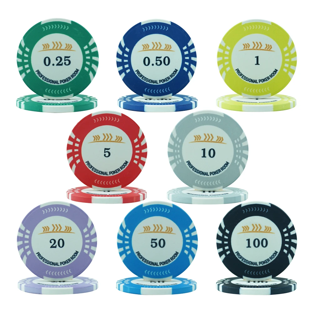 Any Design Can Do Best Quality Rounders Customized 10g Ceramic Poker Chips  39mm Factory