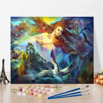 

Shuangfeihe Paintings By Numbers DIY Pictures Oil Coloring By Numbers Set Gift Drawing By Numbers Canvas Decor New Arrivals