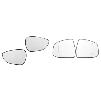 

4Pcs Car Left Right Rear View Wing Mirror Lens Glass for Ford Fiesta Mk7 2008-2017