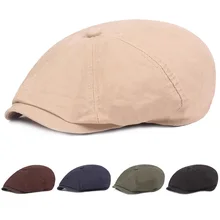 Мужские уличные газетные кепки для гольфа, одноцветные шапки, Классический береты, шапка