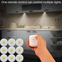 

Smart LED Lights Wireless Cabinet Light Remote Control Dimmable Night Light Kitchen Bedroom Wardrobe Cabinet Lighting Wall Lamp