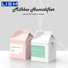 Creative Milk Carton Humidifier Portable Office Mini Air Humidifier USB Essential Oils for Aromatherapy Diffusers Humidifier