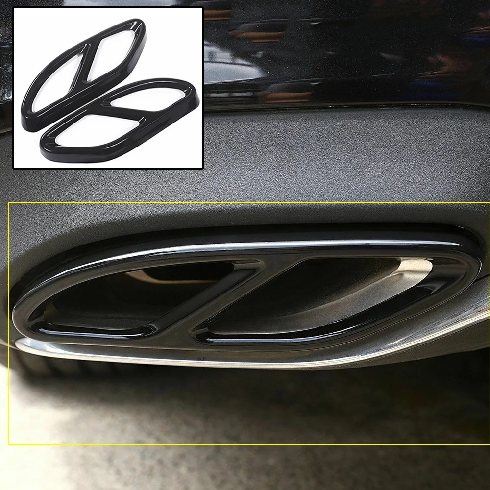 

Trim Exhaust Muffler Covers Accessories For Mercedes Benz E class W213 2016-2019 Replacement Useful Durable