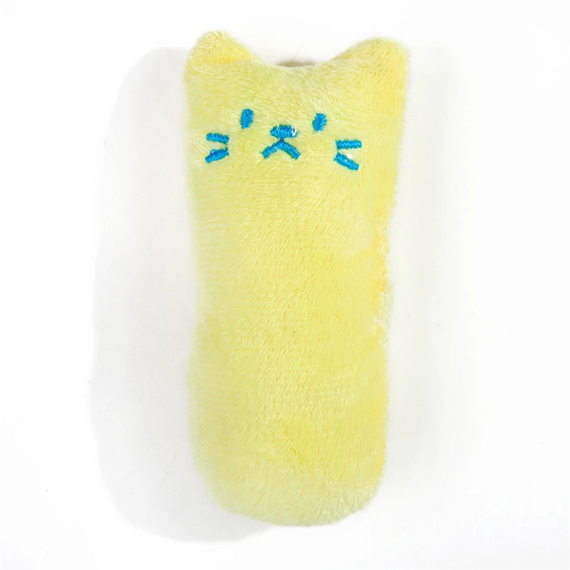 Cute Interactive Plush Cat Toy Soft Teeth Grinding Catnip Toys Pet Kitten Chewing Toy Cat Mint Game Playing Pillow Thumb Toys 