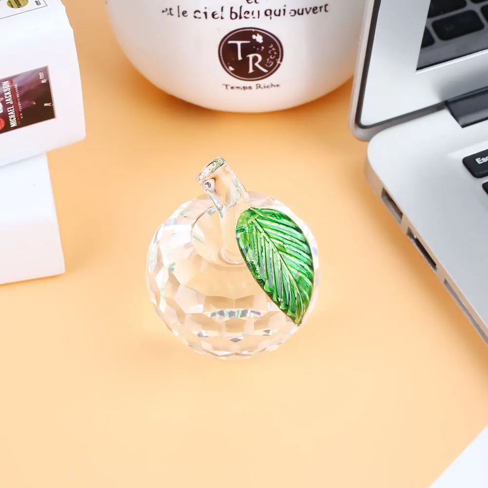 Хрустальное яблоко настольные украшения офисный Настольный Рождественский