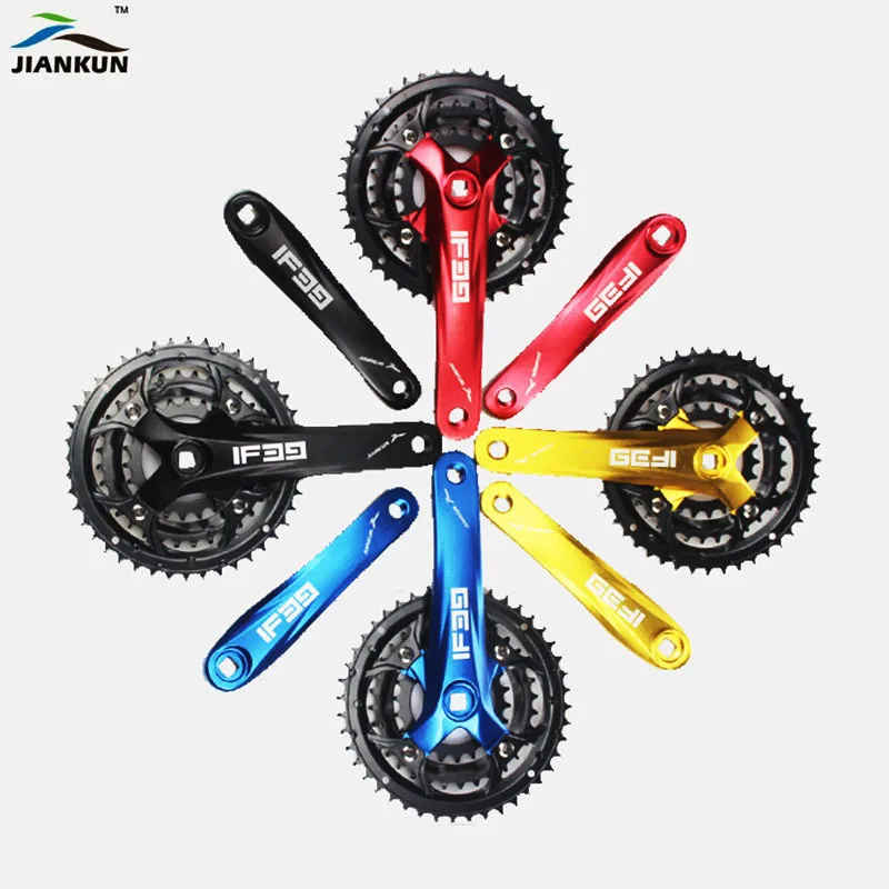 

MTB bicycle crank sprocket 22T/32T/44T Square 7/8/9 speed Mountain bike crank crankset aluminum alloy fluted disc Parts