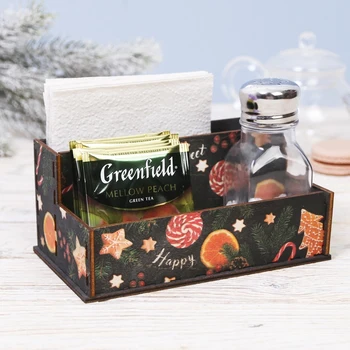 

Christmas organizer for the kitchen Happy new year, 16.3 х 7.3 х 9.5 cm