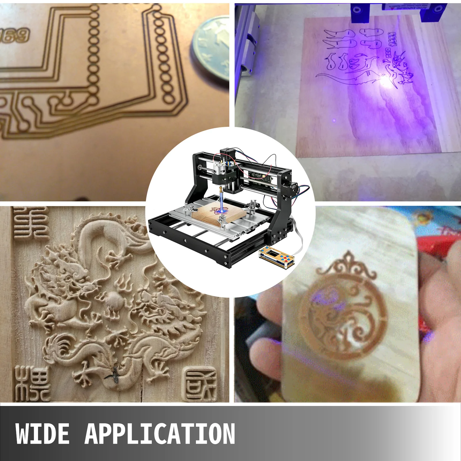 Купить дешево VEVOR CNC 3018 PRO grawer laserowy 3 osi frezarka do