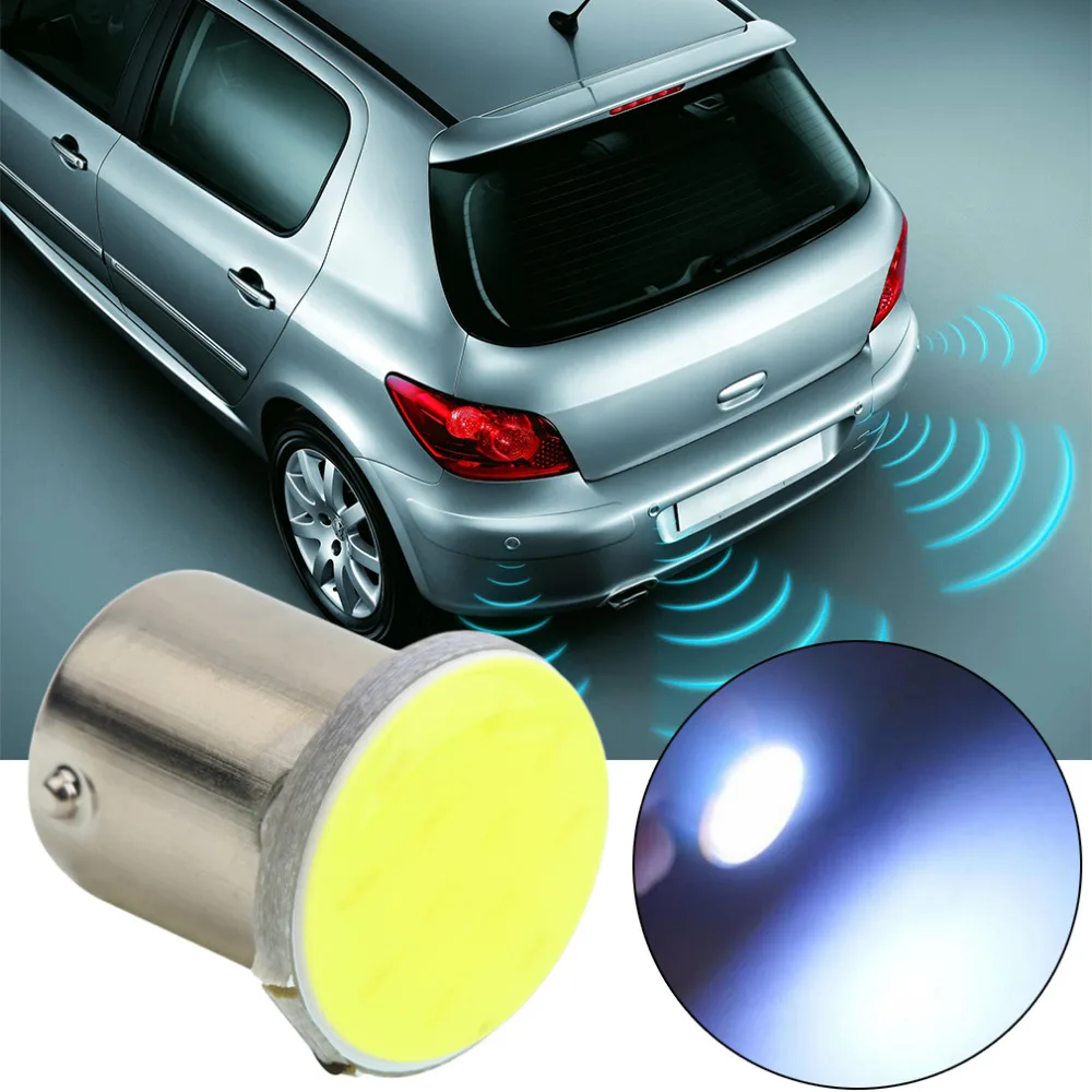 Новинка 1156 светодиодный BA15S COB лампы 12 В белый p21w 12SMD R5W автомобильный фонарь с