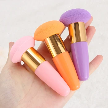 

1Pc Mushroom Head Puff Foundation Liquid Sponge Beauty Cosmetic Powder Puff with Smooth Handle Women Face Make Up Tools DROPSHIP